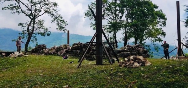 Над руинами древнего храма св. Георгия в с. Анхуа возводят защитный навес