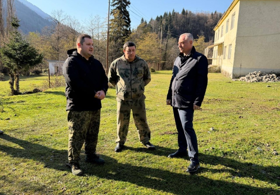 Бадра Гунба сегодня посетил село Ажара в Кодорском ущелье Абхазии