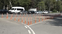 Благоустраивается развилка на выезде с улицы Беигуа на улицу Дзидзария