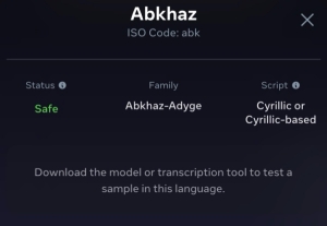 Абхазский язык вошёл в глобальную систему искусственного интеллекта Meta