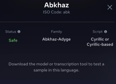 Абхазский язык вошёл в глобальную систему искусственного интеллекта Meta