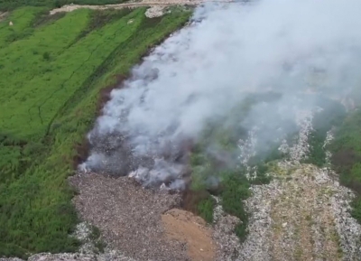 Пожарные вновь борются с возгоранием на Галском полигоне ТБО