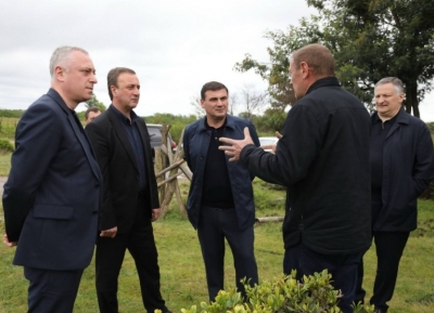 Президент Бадра Гунба посетил чаеводческое хозяйство в селе Кутол