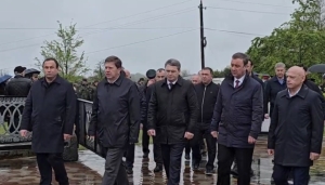 В селе Мгудзырхуа состоялась церемония возложения цветов к могиле Героя Абхазии Сергея Дбара