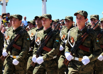 В Сухуме состоялось торжественное прохождение парадных расчетов, посвященное 79-й годовщине Победы в Великой Отечественной войне   