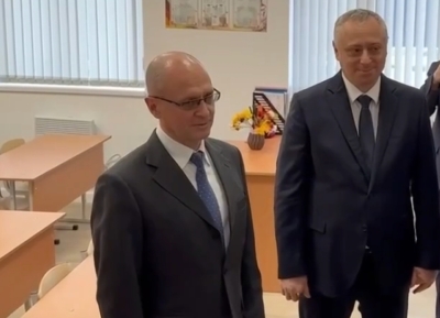 Бадра Гунба и Сергей Кириенко посетили гудаутскую школу №4 им. Героя Абхазии Оскара Гвазава