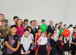 Отремонтированный спортзал открылся в сухумской школе №14